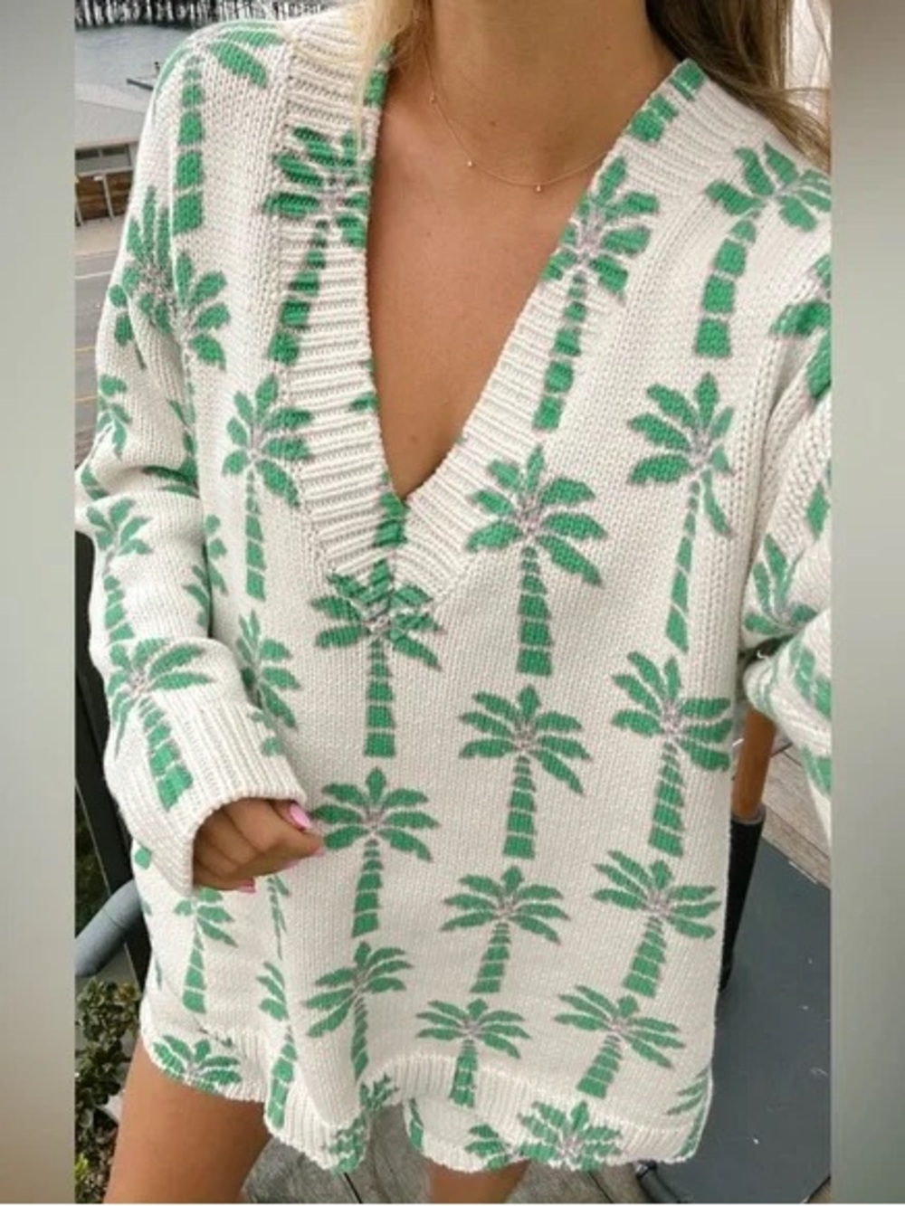 NWOT Show Me Your Mumu Gilligan Sweater in Palm Knit size XS